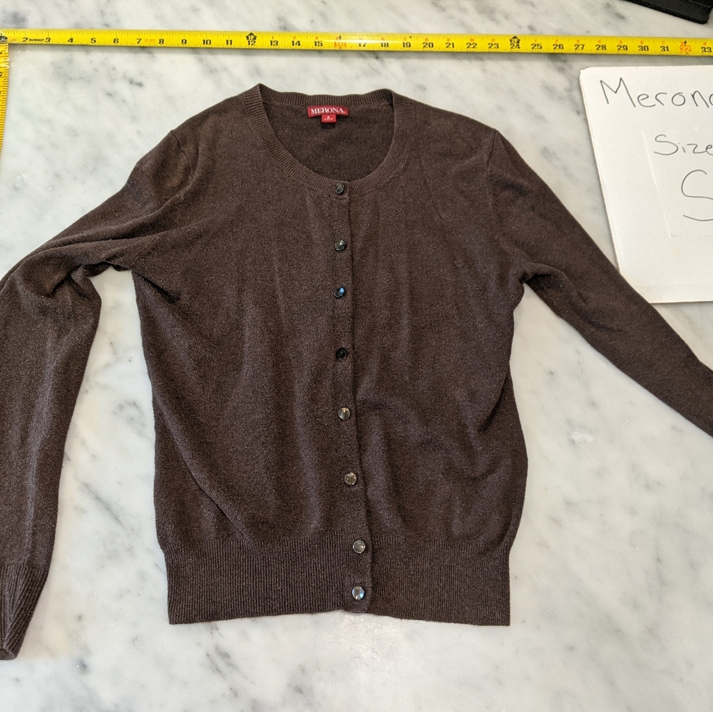 5/$25 Brown Merona button up cardigan